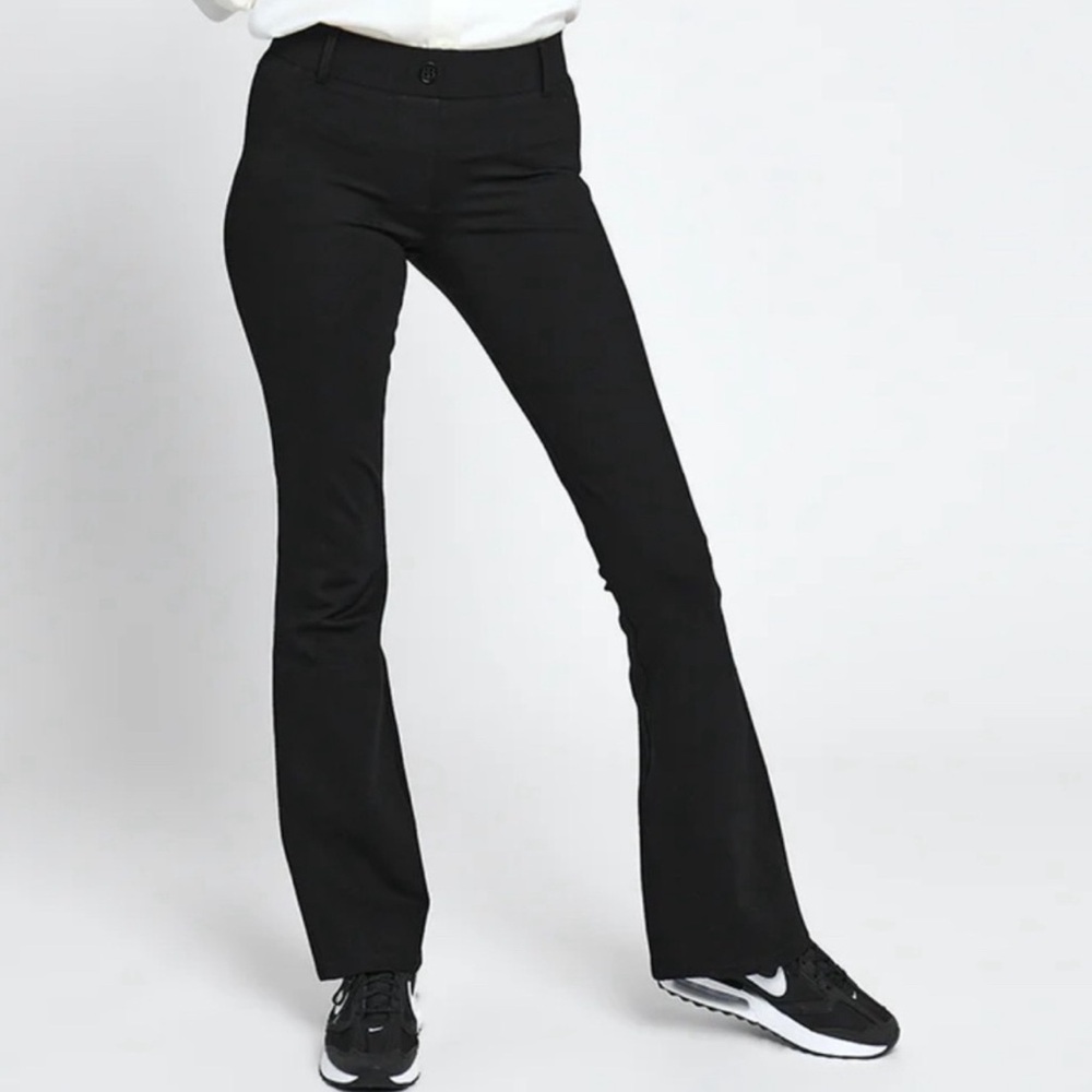 Betabrand Dress Yoga Pant Black Trousers Bootcut